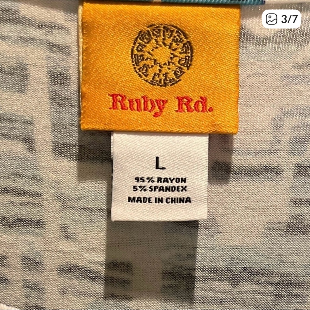 Ruby Rd. Patterned Women's Top Size L - image 3